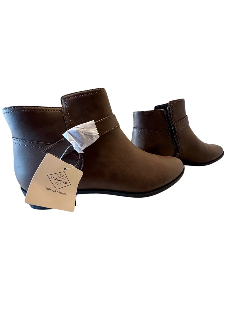 St. John's Bay Taupe Slip-On Ankle Boot